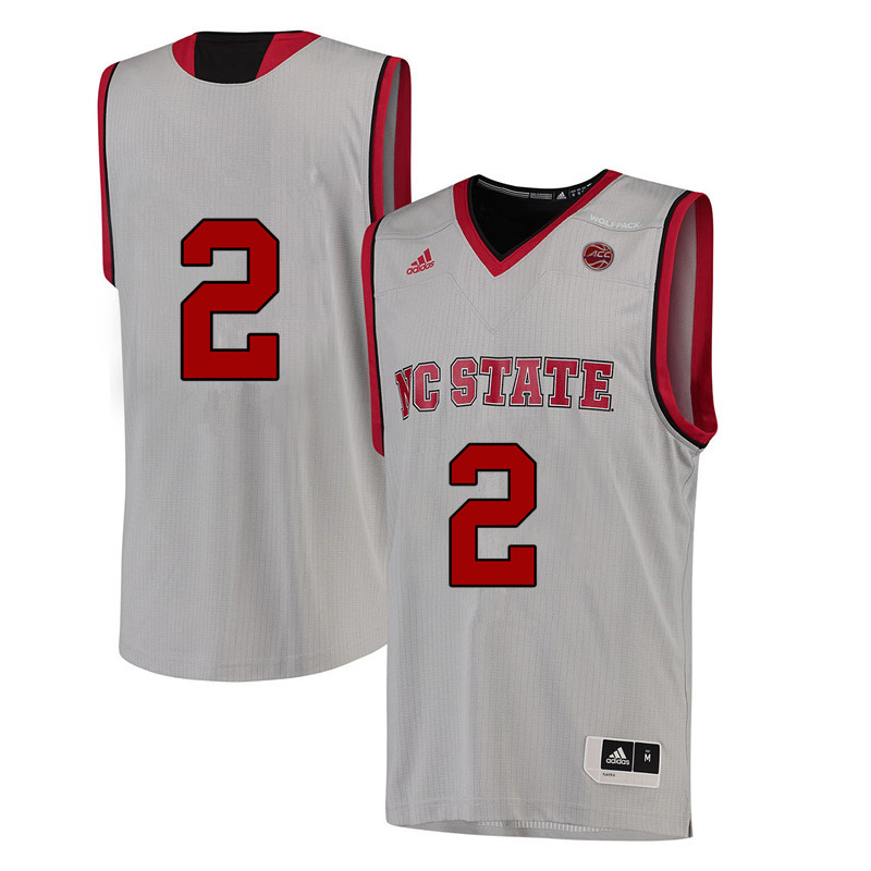 Men #2 Torin Dorn NC State Wolfpack College Basketball Jerseys-White - Click Image to Close